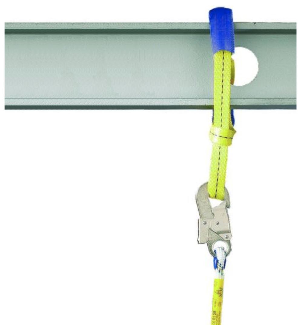 Anschlagschlinge EN 795 aus Gurtband Typ GB 27 Länge 0,8 m - Umfang 1,6 m - Farbe: blau / Ausf. ohne Schutzschlauch